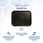 Carlisle Ct141803 Cafe 14  X 18  Black Standard Plastic Fast Food Tray