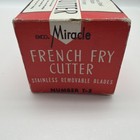 Vintage Ekco Miracle French Fry Cutter T-5 Stainless Steel Blades Original Box