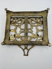 Vtg Ornate Brass Book Easel Bible Stand Holder Music Display Folding Lectern