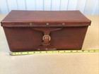 Vintage  1950s  Brown Leather Compartment Camera Case Bag