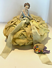 Antique  German Porcelain Pin Cushion Half Doll marked Germany  8838