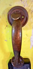 Vintage Cast Brass Thumb Latch Control - Front Door Pull Handle - Great Patina