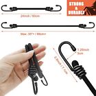 24 Heavy Duty Bungee Cords With Hooks Black 4 Pack Industrial Grade Heavy Duty