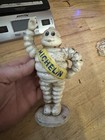 Michelin Tire Man Cast Iron Piggy Bank Car Truck Metal 1lb Patina Collector Auto
