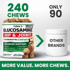 Glucosamine For Dogs - Joint Supplement - 240 Chews - Hip   Joint Health