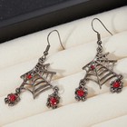 Big Heart Hollow Spider Web Drop Earrings Acrylic Halloween Festival Charm
