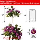 9 Pack 45 Stems Faux Silk Roses Wedding Home Table Party Decor Diy Floral Crafts