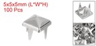 100pcs Pyramid Rivets For Clothing 5mm 4-jaw Square Rivets Silver