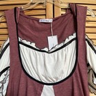 Medieval Renaissance Bar Maid Women   s Tunic Dress Cosplay Nwt Size L Rose Gal