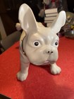 Rare 19    Molded French Bulldog Statue Full Sized Plastic Resin Raised Leg