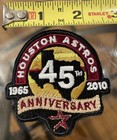 2010 Houston Astros 45th Team Anniversary Season Year  Patch 1965