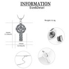 Retro Cross Urn Necklace For Ashes Of Loved Ones Cremation Jewelry Keepsake Gift