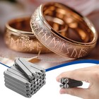 Lingvee Metal Stamp Set 6mm Steel Stamping Tool For Viking Rune