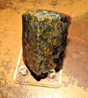 139 Gm Sericho Pallasite Meteorite Quad Cut F  Kenya Stand Olivine  3  4 Sides