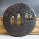 Tsuba Guard Flower Argyle Openwork  Samurai Sword Fitting Edo