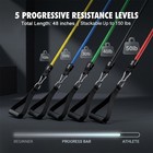 11-piece Resistance Bands Set Up To 150lb Home Gym Workout Fitness Exercise Yoga