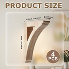 Briwoody 4x Traditional Wood Corbels Shelf Brackets Unfinished Solid Wood