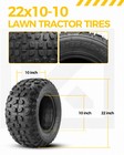 Set Of 2 Atv utv Tires Z-183 22x10-104p