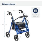 Drive 795b Duet Rollator Dual Chair Wheelchair Rolling Walker