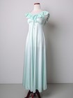 Vintage 1980s Shadowline Mintgreen Peignoir Set - Slip Dress   Gown Size Small