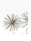 2 Atomic Mcm Style Hanging Metal Sputnik Spikes Starburst Wall Art Orb 8  Brass