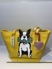 Marc Tetro Boston Terrier Big Tote Bag W  Strap Yellow - New York City - New -