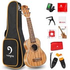 Ukulele Soprano Mahogany 21 Inch Professional Acoustic Ukelele Four String 