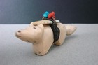 Vintage 70 s Native Zuni Wolf coyote Fetish Carving By Pete  d     Dinah Gasper