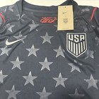 Nike Usa Men   s Large Soccer Jersey Dri-fit Black gray red Star Pattern L