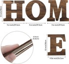 Farmhouse Wooden Wall Decor Letters 4 Pack Brown