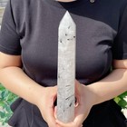 1 7lb Natural Black Tourmaline Quartz Crystal Point Wand Healing G5852