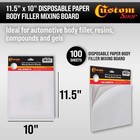 Multi-layered Disposable Paper Body Filler Mixing Board 100 Sheets Contamination