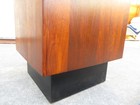 Vtg Mid Century Walnut Cube Planter Box Pot On Plinth Base Adrian Pearsall Style
