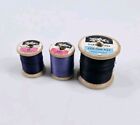 Vintage Talon Wood Thread Spools Lot Of 3 With Partial Thread Mercerized 