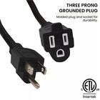 25 Ft  16 3 Heavy Duty Extension Cord - Black