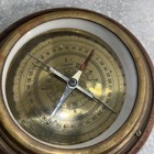 Vintage Maritime Brass Fourway 6  Sundial Compass Nautical On Wood Base  508 