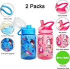 2pack 16oz Kids Water Bottle For School  Toddler Bottles With 12 Ounce  Pink