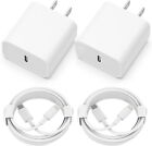 2-pack Super Fast Charger Type C For Iphone 14 13 12 11 Pro Max Xs Xr 8 7 6 Plus