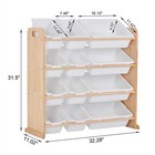 Toy Storage Organizer With Plastic Bins Storage Rack For Kids  Toy Boxes  White