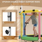 Trampoline For Kids  Update T-handrail Adjustable Baby Toddler Trampoline 