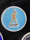 4 Vintage 50s Mid Century Troulis Greece Handmade Ceramic Enamel Tiles Coasters