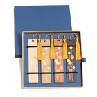 4 Pcs Wooden Bookmarks With Tassels Floral Painting Style Book Lover Gifts