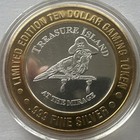  999 Fine Silver  10 Dollar Gaming Token Treasure Island Casino Las Vegas  6 Oz