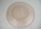 Liberty Flour Advertising Depression Glass Plate Pink Swirl Geo Urban Buffalo Ny