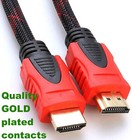 25ft Long Cable cord For Hdmi 1080p V1 4 Hdtv tv led lcd dvr dvd  Gold Male m