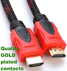 25ft Long Hdmi Gold Male m Cable cord Hdtv plasma tv led lcd dvr dvd 1080p V1 4