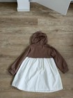 Zara Hooded Dress With Colorblock Design