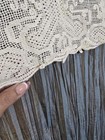 Vintage 100  Cotton Handcrafted Filet Lace Dresser Scarf 32 x11  Ecru Table Runn