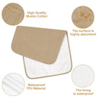 Accmor Portable Diaper Changing Pad  Muslin Cotton Foldable Baby Changing Mat Fo