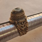 Extremely Rare Ancient Roman Bronze Ring Multicolor Stone Old Antique Artifact